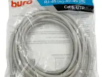 Патч-корд buro utp 4 пары cat6 cca molded 5м серый rj-45