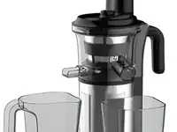 Соковыжималка шнековая hyundai hy-js4322 220вт рез.сок.:1000мл. серебристый/черный