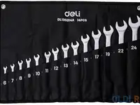Набор комбинированных гаечных ключей 14 шт deli dl130014a спецификация: 6,7,8,9,10,11,12,13,14,15,17