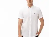 Мужская льняная рубашка lacoste slim fit
