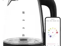 Чайник электрический red solution rk-g200s 2200 вт чёрный прозрачный 2 л