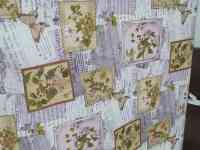 Сиреневая скатерть клеенка в стиле винтаж поле бабочки, качество, фотография 6