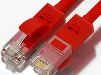 Gcr патч-корд прямой 35.0m utp кат.5e, красный, позолоченные контакты, 24 awg,
