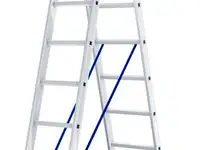 Лестница, 2 х 10 ступеней, алюминиевая, двухсекционная, россия// сибртех