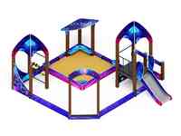 Песочный дворик космопорт с горкой ио 6.14.01-02 (космос)