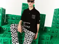 Мужское поло lacoste l!ve x minecraft из органического хлопка