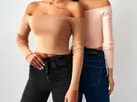 Трикотажный топ базового цвета