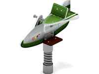 Качалка на пружине самолетик (зеленый) ио 22.03.02-01
