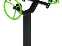 Рули (положение стоя) зеленый - уличный тренажер - ст 103-12