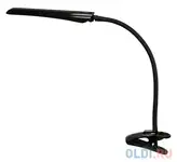 Светильник настольный трансвит гермес пш (hermes-psh/bl) на гибкой стойке черный 8вт