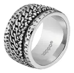 Кольцо zippo, серебристое, с цепочным орнаментом, нержавеющая сталь, 1,2x0,25 см, диаметр