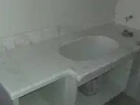 Мраморные столешницы. Изготовление столешниц из мрамора, гранита, травертина, оникса. Делаем замеры и монтаж, фотография 5