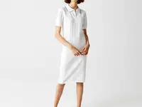 Женское платье lacoste с коротким рукавом и воротником-рубашкой