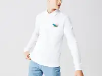 Мужское поло lacoste с длинным рукавом
