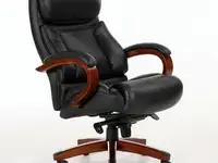 Кресло офисное brabix "infinity ex-707", дерево, натуральная кожа, черное