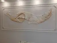 Художественное оформление помещений, барельефы,рельефные панно,объёмные картины, скульптура,роспись стен.