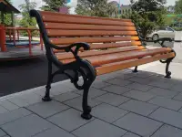 Скамья чугунная с подлокотниками  Лавочка чугунная с подлокотниками, фотография 2