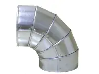 Отвод оцинкованный крутоизогнутый, D 15-1219 мм, s 2-12,5 мм, Марка: 20; 10,2; 09Г2С, Угол: 30-90