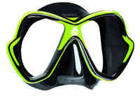 Маска для плавания mares x-vision, для взрослых, обт. силиконовая резина - ц.об.прозрачно-белый, ц.р.жёлто-белый