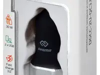 Автомобильное зарядное устройство digma dgcc-2u-qc3.0-bs 5.4а черный