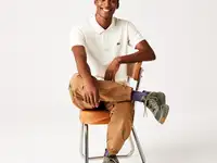 Мужская классическая рубашка-поло lacoste из хлопка с пестрым принтом