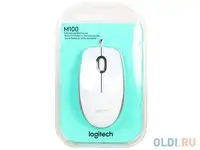Мышь (910-005004) logitech mouse m100 white usb