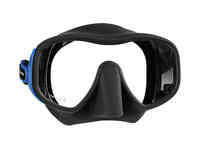 Маска для плавания mares jupiter, для широких лиц - ц.обт.черный, ц.р.сине-черный