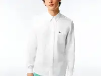 Мужская льняная рубашка lacoste regular fit