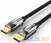 Кабель displayport 2м vention hcabh круглый черный