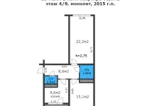 2-комнатная улучшенная мкр. Жас Канат, фотография 2
