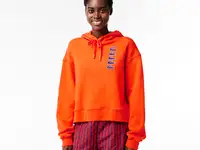 Женская толстовка lacoste loose fit с флисом и капюшоном