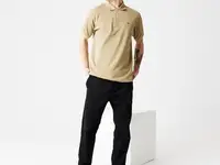 Мужские зауженные брюки чинос lacoste slim fit из эластичного хлопка