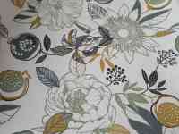 Бежевая итальянская скатерть с тефлоновым покрытием с гранатами, фотография 3