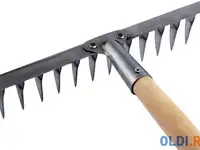 Грабли 14-зубые витые, 340 мм, нерж. сталь, черенок в/с россия// сибртех
