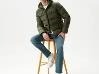 Мужская утеплённая куртка lacoste с капюшоном