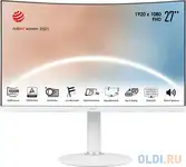 Монитор msi 27" modern md271cpw белый va led 16:9 hdmi m/m