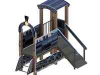 Мф 10.03.05-11 паровозик (мини серо-синий)