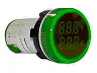 Индикатор значения напряжения и тока AD22-RAV зеленый Энергия, 200 шт