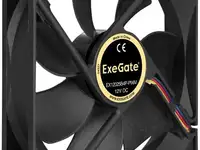 Exegate ex283391rus вентилятор exegate e12025b4p-pwm, 120x120x25 мм, двойной шарикоподшипник, 4pin, 