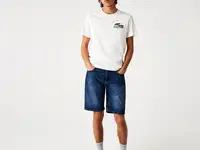 Мужские джинсовые шорты-шорты lacoste slim fit из эластичного хлопка