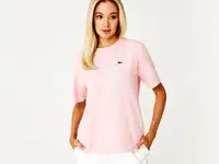 Женская футболка lacoste из хлопка премиум качества