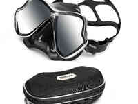 Маска для плавания mares x-vision ls юбилейная на 70лет, для взрослых - ц.обт.серо-черный, ц.р.чёрно-серый прозрачные стекла