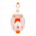 Маска подводная полнолицевая sargan галактика премиум десткая белая/оранжевая, фотография 7
