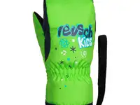 Варежки reusch 18-19 kids mitten neon green/dress blue, фотография 5