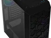 Корпус atx aerocool hive-g-bk-v2 без бп чёрный