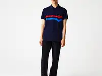 Мужская рубашка поло lacoste made in france из органического хлопка