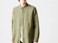 Мужская рубашка lacoste из льна slim fit