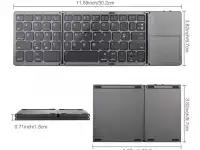 Складная беспроводная клавиатура с тачпадом, фотография 3