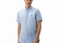 Льняная мужская рубашка lacoste  l!ve