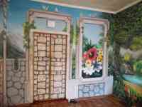 Художественная раскраска и роспись стен. Фальш : окно , камин., фотография 2